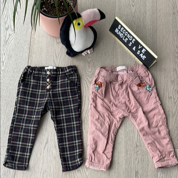 Two pairs of toddler girl Zara pants - Picture 2 of 4